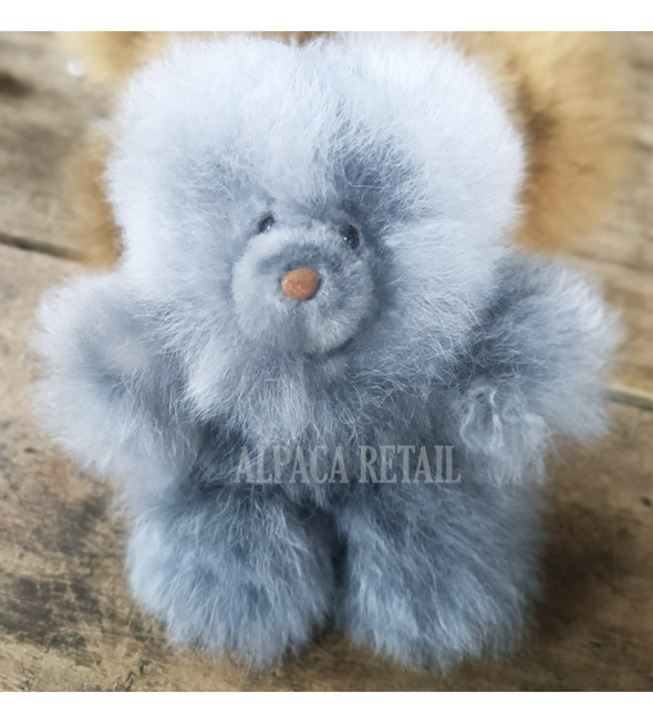 GRAY PREMIUM BABY ALPACA FUR TEDDY BEAR - Alpaca Retail