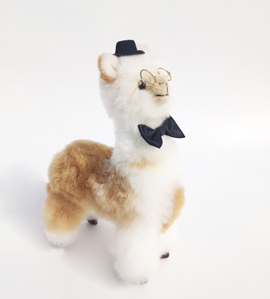 MIX BEIGE-WHITE MYSTIC STANDING ALPACA - Alpaca Retail