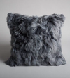 20″ x 20″  Gray Alpaca Suri fur Pillow Cover - Alpaca Retail