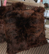 20″ x 20″  Dark brown Alpaca Suri fur Pillow cover - Alpaca Retail