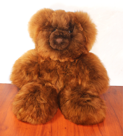 19.6 IN BROWN GIANT ALPACA FUR TEDDY BEAR - Alpaca Retail