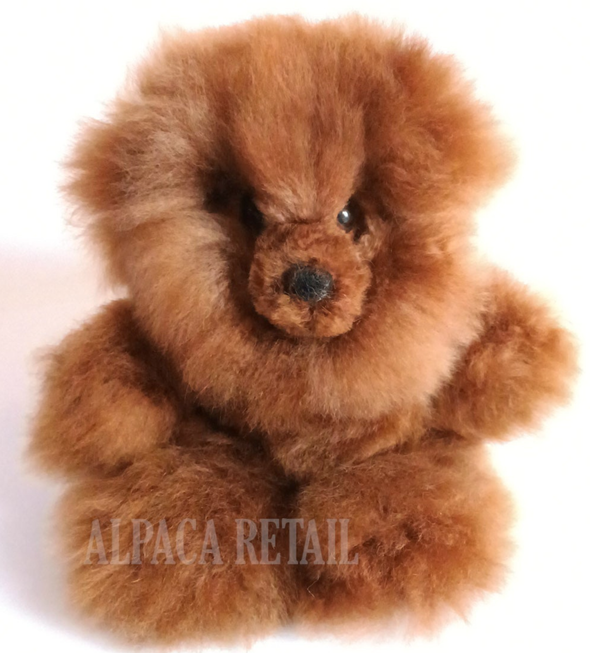 BROWN PREMIUM BABY ALPACA FUR TEDDY BEAR - Alpaca Retail
