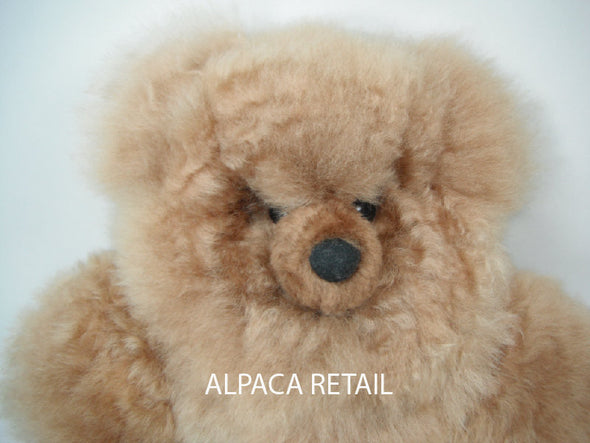 12 IN  Alpaca Fur Teddy Bear Real Alpaca fur-Stuffed Toy -Peruvian Toy from Artisans Alpaca Stuffed Animals - Alpaca Retail
