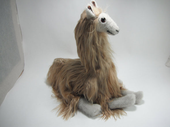 11 IN  Handmade Alpaca Suri Stuffed Animal Plush Alpaca  Fur - Alpaca Retail